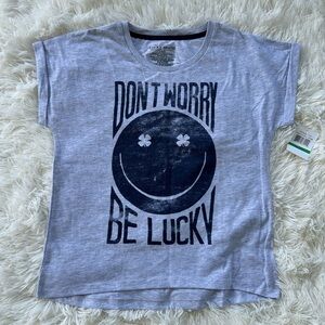Lucky brand girls gray graphic t-shirt size large NWT